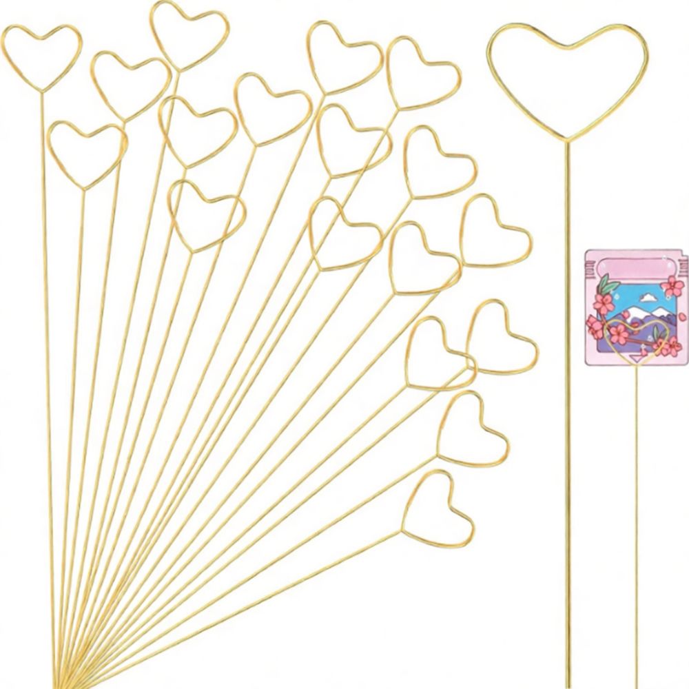 Sturdy Gold Metal Flower Card  - đánh giá và giá Floral Picks Wood