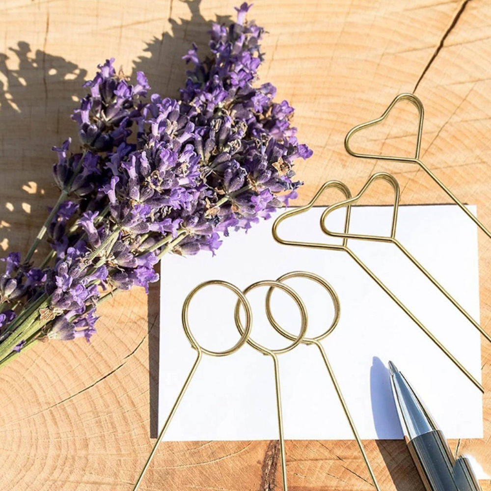 Sturdy Gold Metal Flower Card  - đánh giá và giá Floral Picks Wood