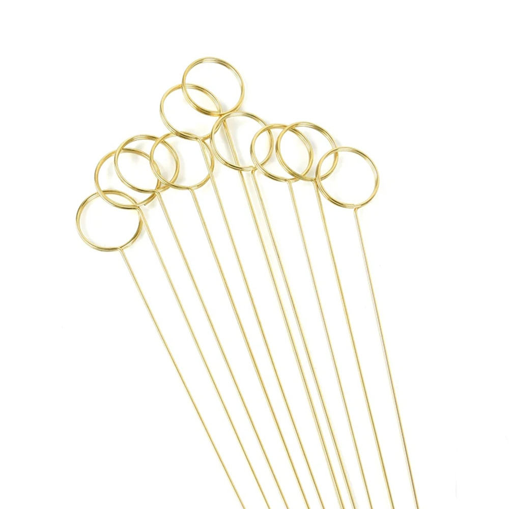 Sturdy Gold Metal Flower Card  - đánh giá và giá Floral Picks Wood