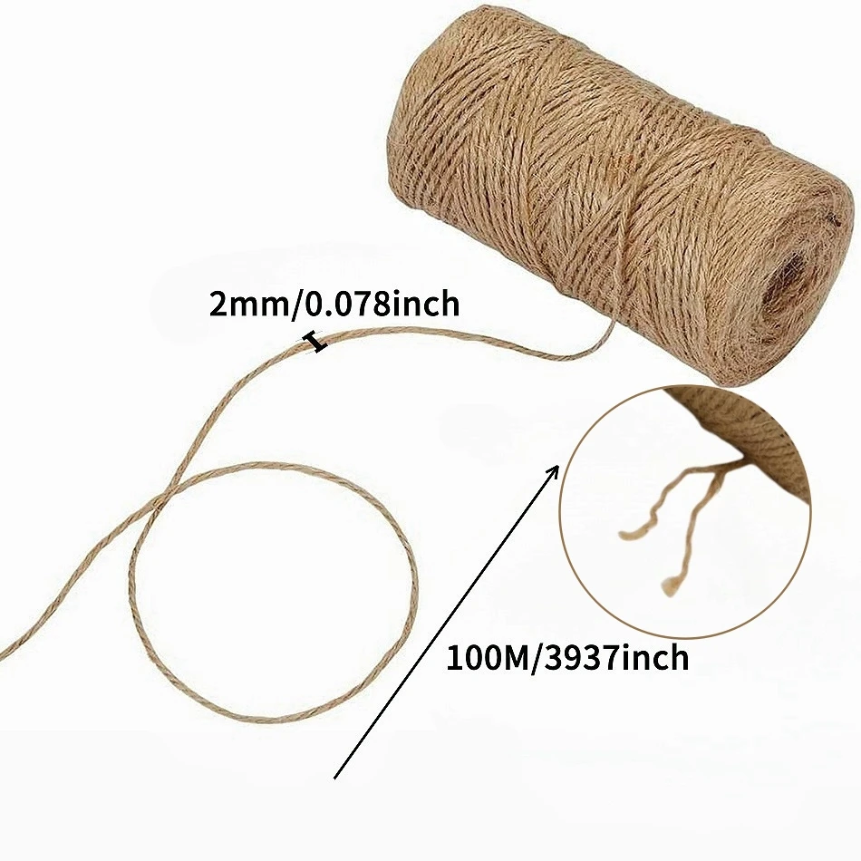 Natural Jute Twine 1mm 2mm 10M - đánh giá và giá Natural Florist Supply