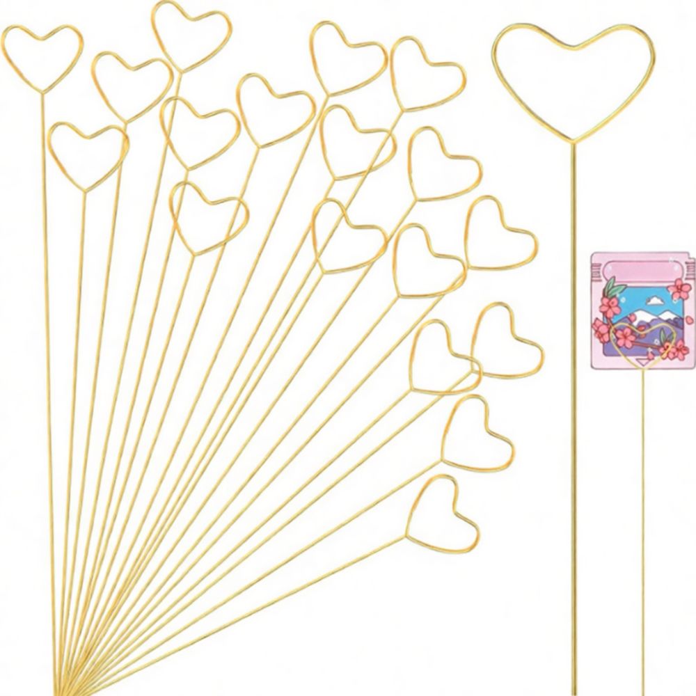 Gold Metal Flower Note Holder  - đánh giá và giá Floral Picks Wood