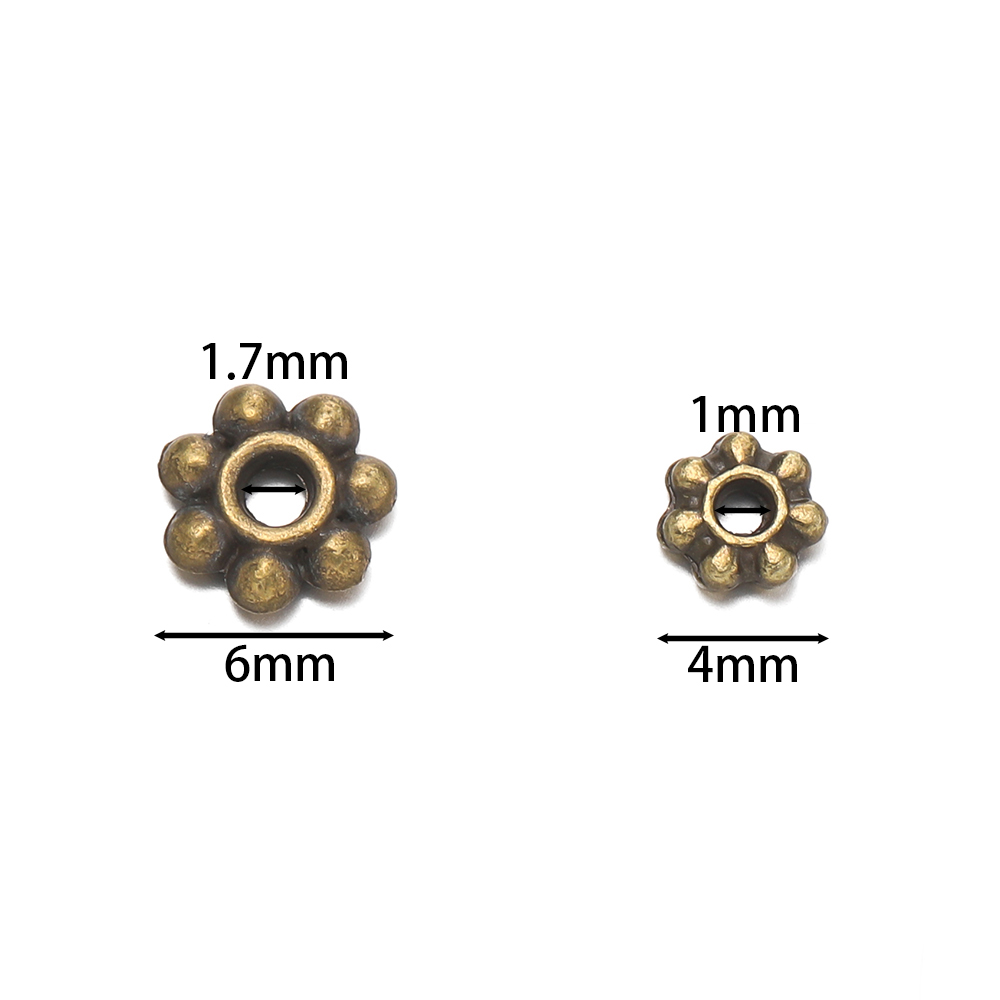 200Pcs 4/6mm Alloy Snowflake B - đánh giá và giá Flower Supplies