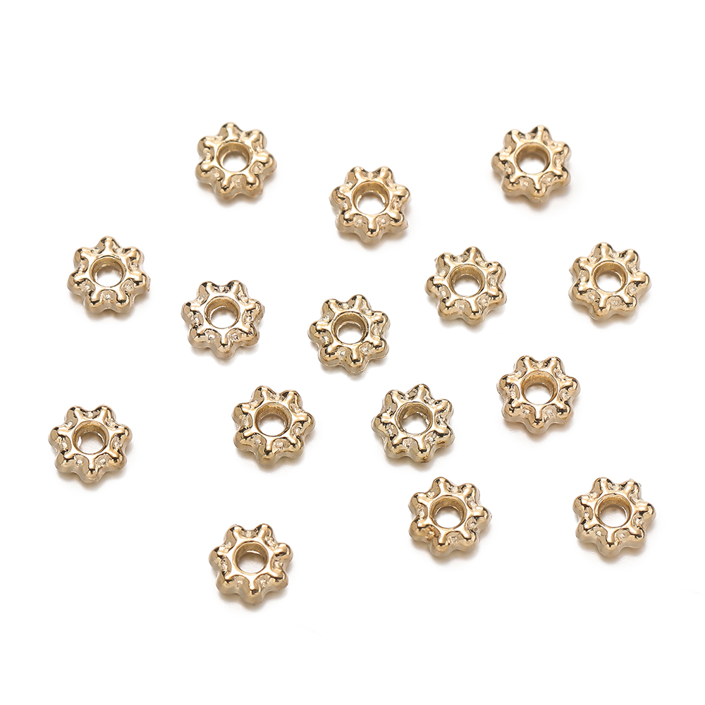 200Pcs 4/6mm Alloy Snowflake B - đánh giá và giá Flower Supplies